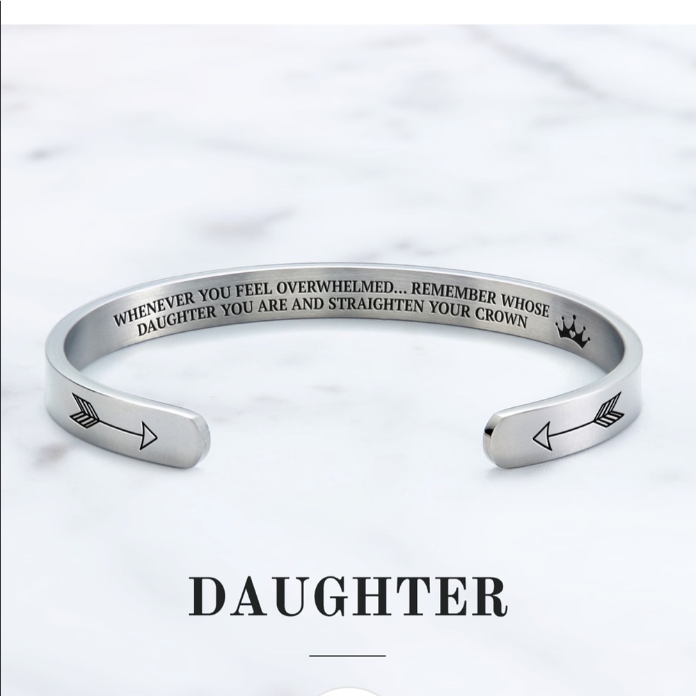 Remember Who You Are and Straighten Your Crown Personalizable Cuff Bracelet